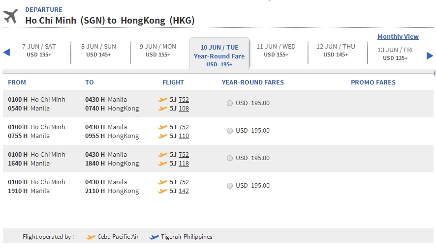 Vé máy bay Hồ Chí Minh đi Hồng Kông