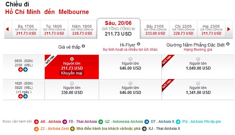 Vé máy bay đi Canberra giá rẻ