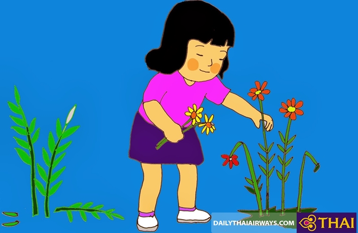 Ở Trung Quốc cả trẻ em cũng không được cố tình ngắt hoa nơi công cộng đấy.