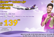 Đặt vé Thai Airways khuyến mại