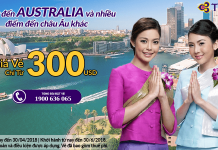 Đặt vé máy bay khuyến mại hãng Thai Airways